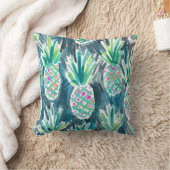 ワイルドウォーター色パイナップルパターン クッション (ブランケット)