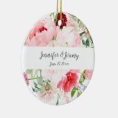 ワイルドウォーター色庭園の結婚式記念 セラミックオーナメント (右)