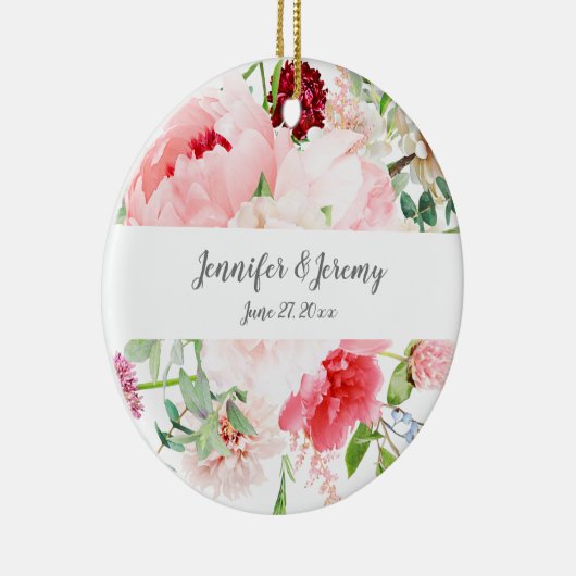 ワイルドウォーター色庭園の結婚式記念 セラミックオーナメント (右)