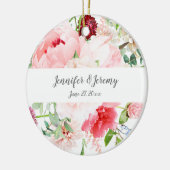 ワイルドウォーター色庭園の結婚式記念 セラミックオーナメント (左)