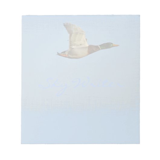 ワイルドウォーター鳥獣の鳥を愛するアヒルデザイン ノートパッド (正面)