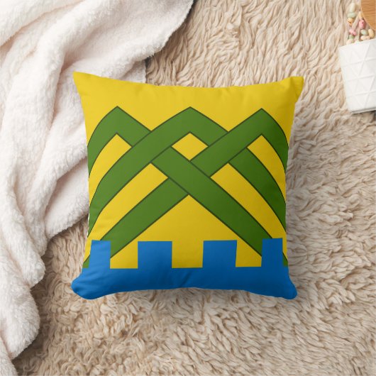 ワイルドウォードポピュレースバッジのカントン クッション (ブランケット)