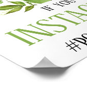 ワイルドウッズボタニカルインスタグラム標識 ポスター (角)