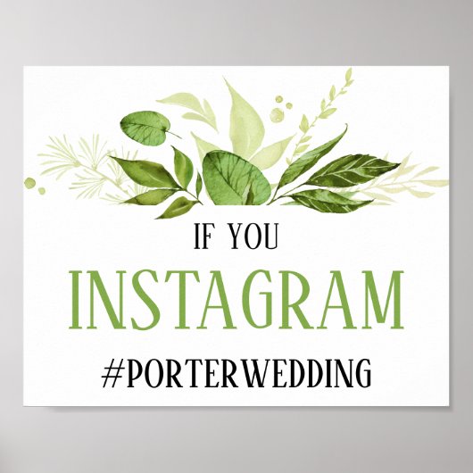 ワイルドウッズボタニカルインスタグラム標識 ポスター (正面)