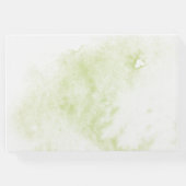 ワイルドウッズボ素朴タニカル結婚グリーン ゲストブック (裏面)