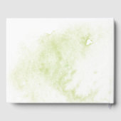 ワイルドウッズボ素朴タニカル結婚グリーン ゲストブック (裏面)