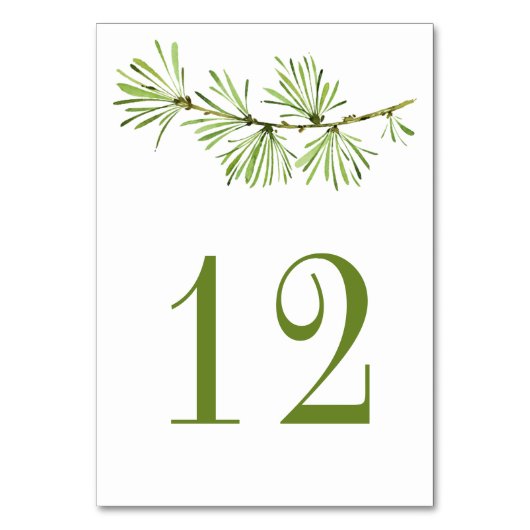 ワイルドウッズ素朴ミニマリストパインブランチ | テーブルナンバー (正面)