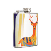 ワイルドウッドスタッグビニールフラッ包まれたクス フラスク (右)