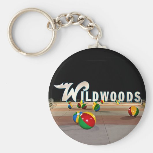ワイルドウッドニュージャージーでワイルドウッドサイン キーホルダー (正面)