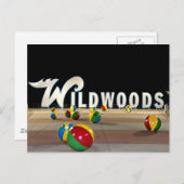 ワイルドウッドニュージャージーでワイルドウッドサイン ポストカード (正面/裏面)