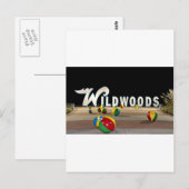 ワイルドウッドニュージャージーでワイルドウッドサイン ポストカード (正面/裏面)