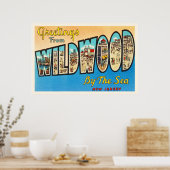 ワイルドウッドバイザシーニュージャージーNJヴィンテージポストカード ポスター (キッチン)