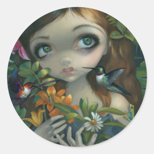 「ワイルドウッドブーケ」ステッカー ラウンドシール (正面)