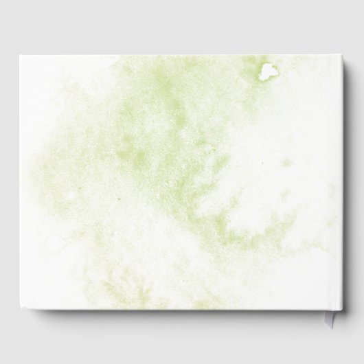 ワイルドウッドボタニカル素朴グリーンリーゲストブック ゲストブック (裏面)