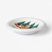 ワイルドウッドランドかわいい森の動物2歳の誕生日 ペーパーボウル (傾斜あり)