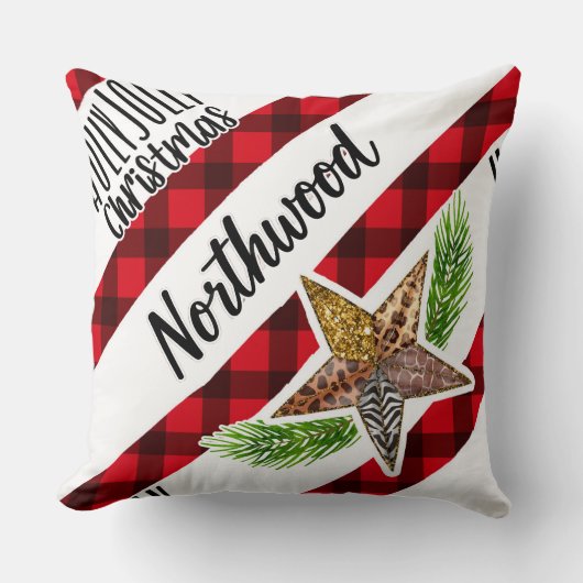ワイルドウッドランドクリスマス クッション (正面)