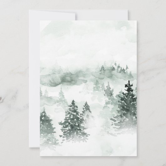 ワイルドウッドランドクレストモノグラムブリデスメイドランチョン 招待状 (裏面)