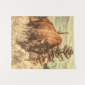 ワイルドウッドランドバイソン タペストリー (正面(横))