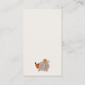 ワイルドウッドランド動物おむつラッフルベビーシャワー エンクロージャーカード (裏面)