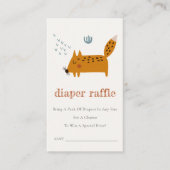 ワイルドウッドランド動物おむつラッフルベビーシャワー エンクロージャーカード (正面)