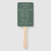 ワイルドウッド魅力的結婚式 プログラムファン ハンドファン (裏面)