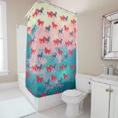 ワイルドウマアニマルプリント シャワーカーテン (インサイチュ)