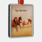 ワイルドウマズアットサンセットセラミックオーナメント メタルオーナメント (右)