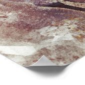 ワイルドウマズウェスタンウォーターカラーアート ポスター (角)