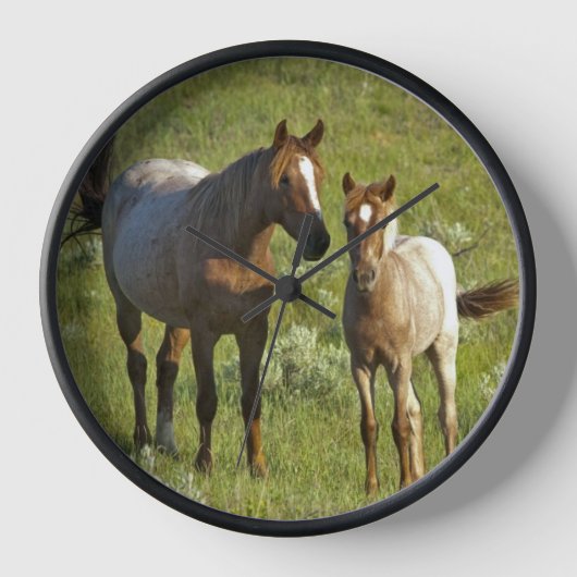 ワイルドウマズノースダコタ 壁時計 (正面)