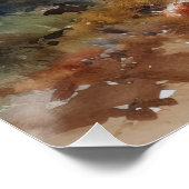 ワイルドウマランニングズフォレストウォーター色 ポスター (コーナー)