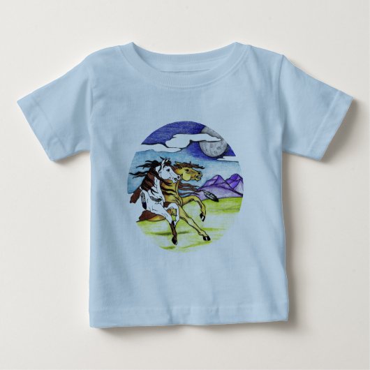 ワイルドウマランニングズフリー ベビーTシャツ (正面)