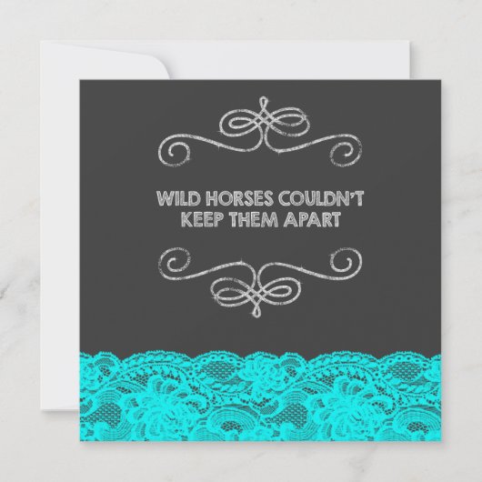 ワイルドウマヴィンテージ結婚シャルボードズ 招待状 (正面)