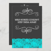 ワイルドウマヴィンテージ結婚シャルボードズ 招待状 (正面/裏面)