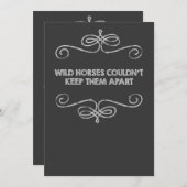 ワイルドウマヴィンテージ結婚シャルボードズ 招待状 (正面/裏面)