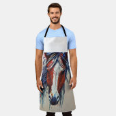ワイルドウマ像 エプロン (着用した状態)
