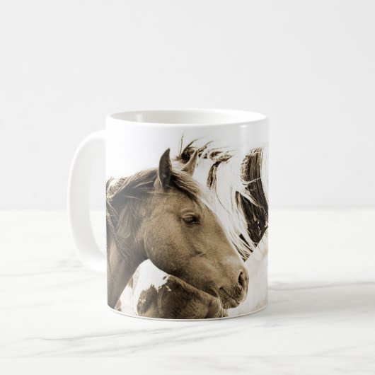 ワイルドウマ写真ピカソのスピリットダンサーコーヒーマグ コーヒーマグカップ (正面左)