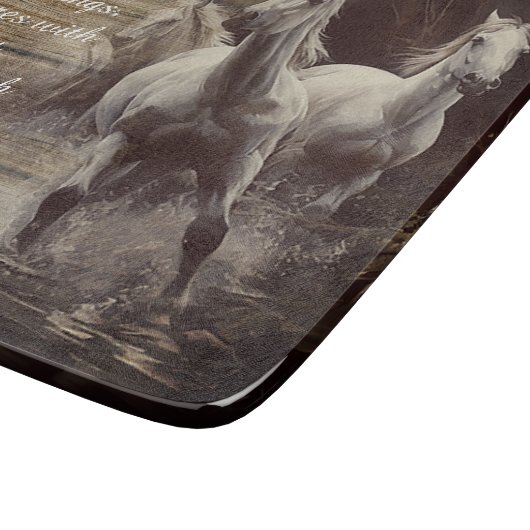 ワイルドウマ感動的引用文 カッティングボード (角)