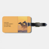 ワイルドウマ海サンセットラゲージタグ ラゲッジタグ (裏面横)