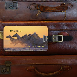 ワイルドウマ海サンセットラゲージタグ ラゲッジタグ