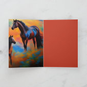 ワイルドウマ誕生日 カード (内部)