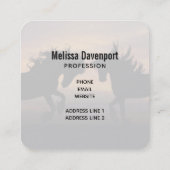 ワイルドウマ踊りシルエットエクエストリアン スクエア名刺 (裏面)