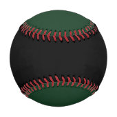 ワイルドウルフの渦巻く緑と黒の野球 野球ボール (裏面)