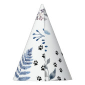 ワイルドウルフをテーマにした誕生日パーティーがプリントされた パーティーハット (裏面)