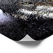 ワイルドウルフアイズアートポスタープリント ポスター (角)