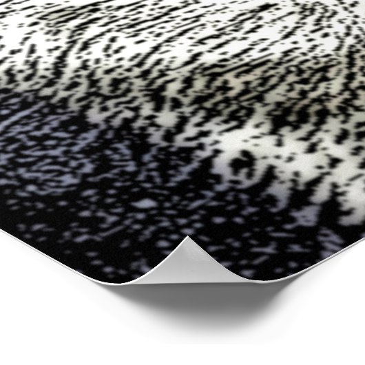 ワイルドウルフインスノーアートワークのポスタープリント ポスター (角)