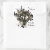 ワイルドウルフマウンテンアートカスタム蔵書票アート スクエアシール (バッグ)