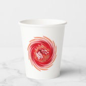 ワイルドウルフワウリングホワイト紙カップ 紙コップ (正面)