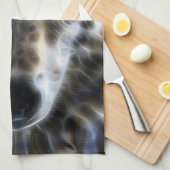 ワイルドウルフ感動的ポートレート キッチンタオル (四つ折り)