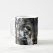 ワイルドウルフ感動的ポートレート コーヒーマグカップ (正面左)