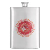 ワイルドウルフ旋回ステンレススチールフラスコ フラスク (正面)